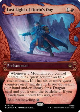 Last Light of Durin's Day (Showcase) (HOB-228) - rare - Foil