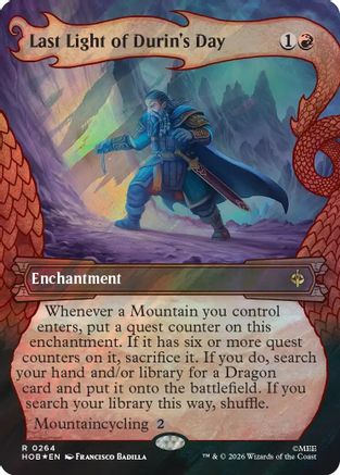 Last Light of Durin's Day (Showcase) (Surge Foil) (HOB-264) - rare - Foil