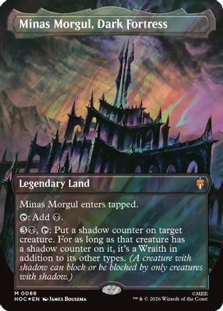 Minas Morgul, Dark Fortress (Borderless) (Surge Foil) (HOC-088) - mythic - Foil