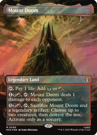 Mount Doom (Borderless) (Surge Foil) (HOC-090) - mythic - Foil