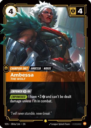 Ambessa - The Wolf (Alternate Art) (084a/166) - VEN - Showcase - Foil