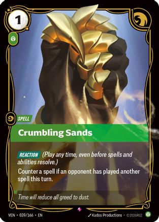 Crumbling Sands (039/166) - VEN - Rare - Foil