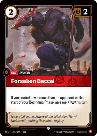 Forsaken Baccai (005/166) - VEN - Common