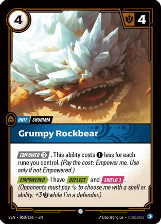 Grumpy Rockbear (050/166) - VEN - Common - Foil