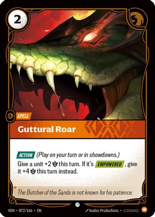 Guttural Roar (072/166) - VEN - Common