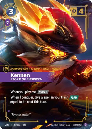 Kennen - Storm of Shuriken (Alternate Art) (113a/166) - VEN - Showcase - Foil