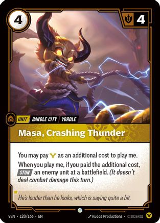 Masa, Crashing Thunder (120/166) - VEN - Common - Foil