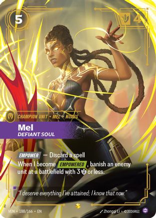Mel - Defiant Soul (Overnumbered) (188/166) - VEN - Showcase - Foil