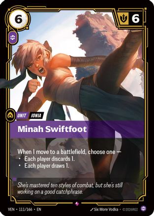 Minah Swiftfoot (111/166) - VEN - Rare - Foil