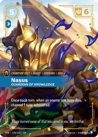 Nasus - Guardian of Knowledge (Overnumbered) (178/166) - VEN - Showcase - Foil