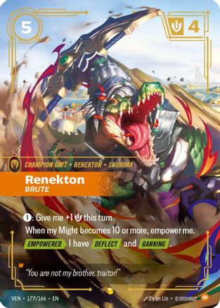 Renekton - Brute (Overnumbered) (177/166) - VEN - Showcase - Foil