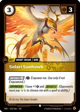 Solari Sunhawk (122/166) - VEN - Common - Foil