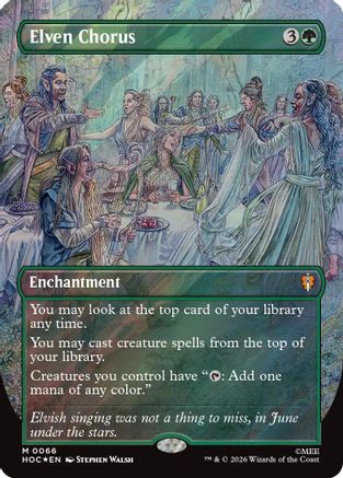 Elven Chorus (Borderless) (Surge Foil) (HOC-066) - mythic - Foil