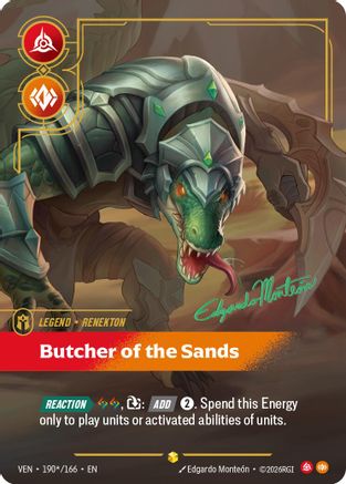 Renekton - Butcher of the Sands (Signature) (190*/166) - VEN - Showcase - Foil
