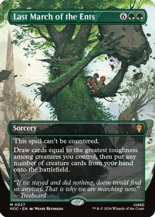 Last March of the Ents (Borderless) (HOC-027) - mythic