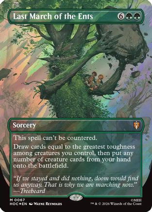 Last March of the Ents (Borderless) (Surge Foil) (HOC-067) - mythic - Foil