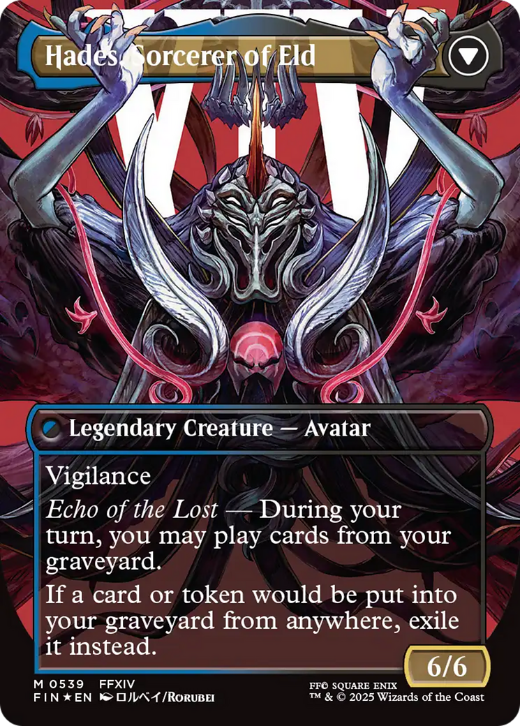 Emet-Selch, Unsundered // Hades, Sorcerer of Eld (FIN-539) - mythic (Borderless) - Foil