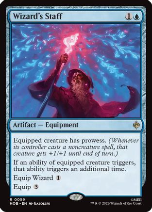 Wizard's Staff (HOB-059) - rare - Foil