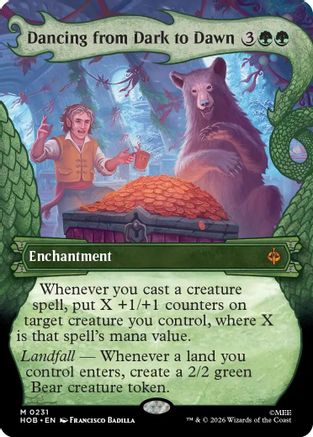 Dancing from Dark to Dawn (Showcase) (HOB-231) - mythic - Foil