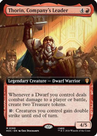 Thorin, Company's Leader (Extended Art) (HOC-100) - mythic