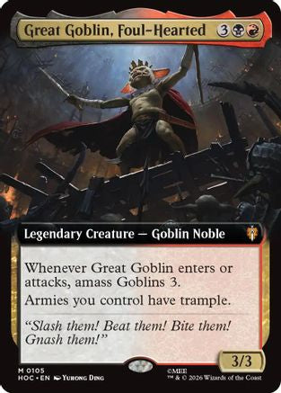 Great Goblin, Foul-Hearted (Extended Art) (HOC-105) - mythic - Foil