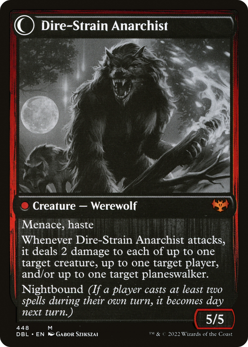 Volatile Arsonist // Dire-Strain Anarchist (DBL-448) - mythic: (Double Faced Transform)