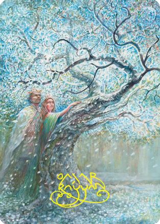 Flowering of the White Tree Art Card (Gold-Stamped Signature) (ASHOB-027) - special