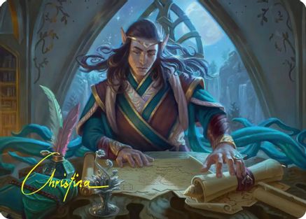 Elrond, Moon-Reader Art Card (Gold-Stamped Signature) (ASHOB-009) - special