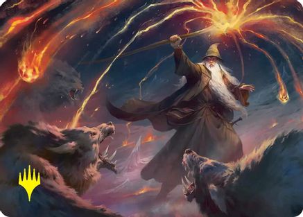 Gandalf, Shadow's Foe Art Card (Gold-Stamped) (ASHOB-046) - special