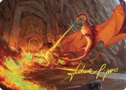 Smaug's Fury Art Card (Gold-Stamped Signature) (ASHOB-018) - special
