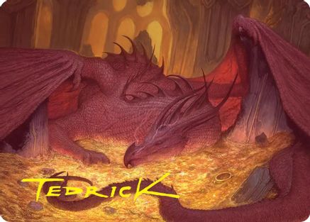 Smaug the Magnificent Art Card (Gold-Stamped Signature) (ASHOB-043) - special