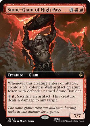 Stone-Giant of High Pass (Extended Art) (HOB-304) - rare