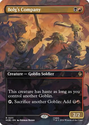 Bolg's Company (Borderless) (HOB-211) - rare - Foil