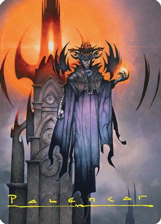 Sauron, the Lidless Eye Art Card (Gold-Stamped Signature) (ASHOB-036) - special