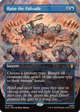 Raise the Palisade (Borderless) (HOC-018) - mythic - Foil