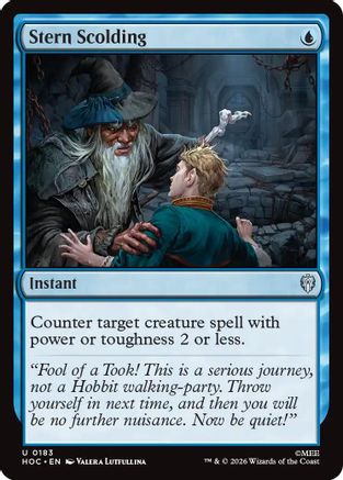 Stern Scolding (HOC-183) - uncommon