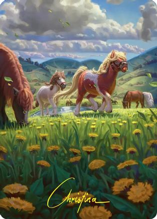 Troop of Ponies Art Card (Gold-Stamped Signature) (ASHOB-001) - special
