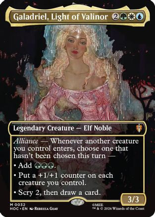 Galadriel, Light of Valinor (Borderless) (HOC-032) - mythic - Foil