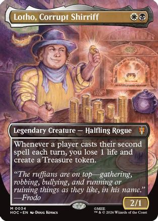 Lotho, Corrupt Shirriff (Borderless) (HOC-034) - mythic - Foil