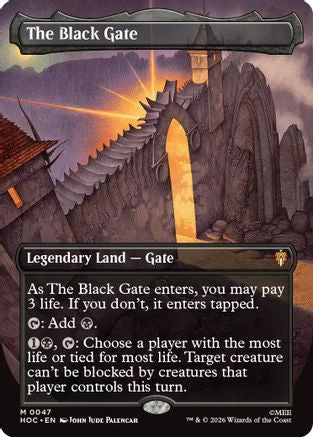 The Black Gate (Borderless) (HOC-047) - mythic - Foil