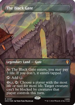 The Black Gate (Borderless) (Surge Foil) (HOC-087) - mythic - Foil