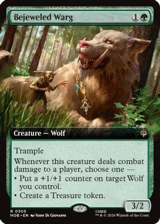 Bejeweled Warg (Extended Art) (HOB-305) - rare