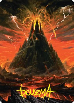 Mount Doom Art Card (Gold-Stamped Signature) (ASHOB-039) - special