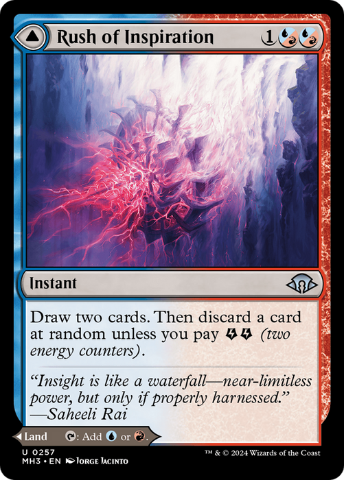 Rush of Inspiration // Crackling Falls (MH3-257) - uncommon - Foil