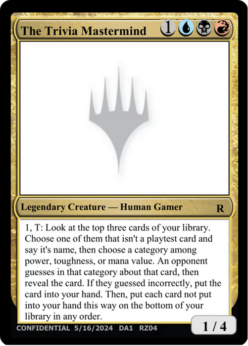 The Trivia Mastermind (UNK-RZ04L) - rare