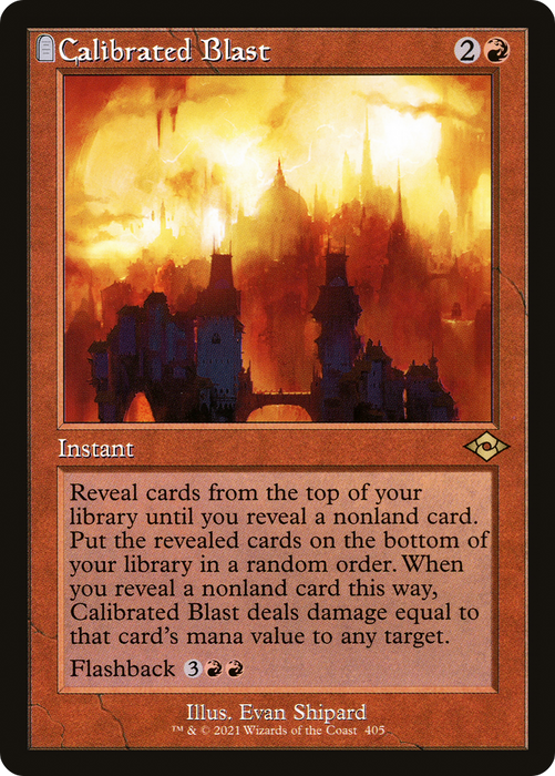 Calibrated Blast (MH2-405) - rare: (tombstone) - Etched Foil
