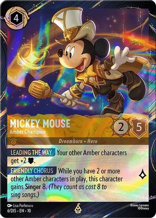 Mickey Mouse - Amber Champion (6) - DLPC - Promo - Holofoil