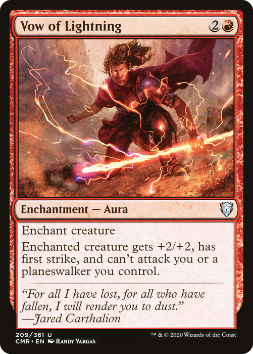 Vow of Lightning (CMR-209) - uncommon - Foil