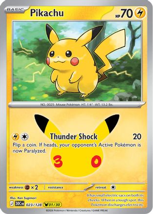 Pikachu (023/128) - M3C  - Pikachu Rare - Holofoil