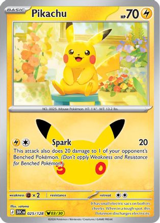 Pikachu (025/128) - M3C  - Pikachu Rare - Holofoil